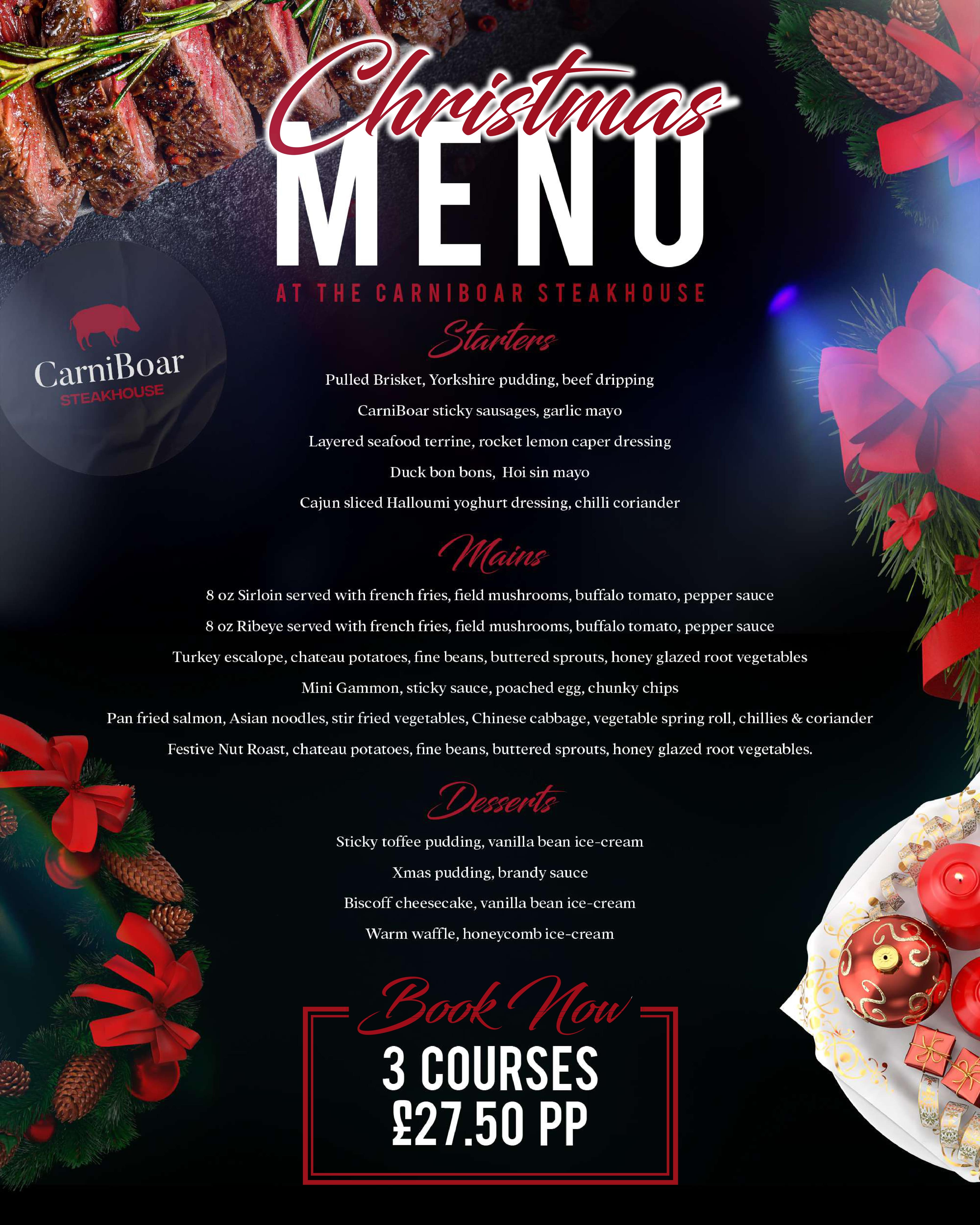 Our Food and Drink menus Carniboar Steakhouse